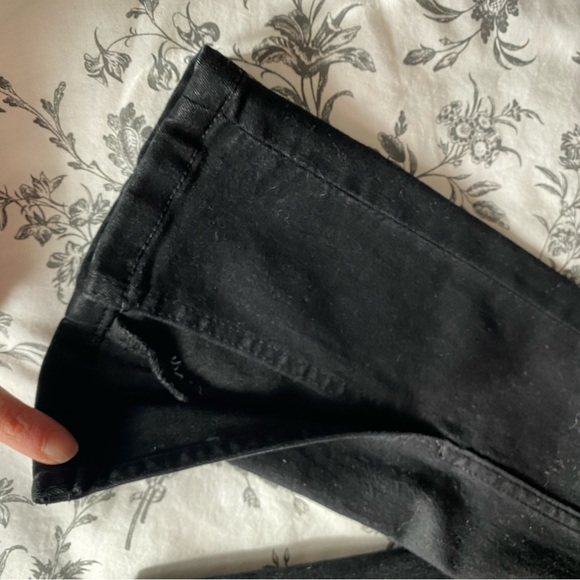 BNWT ZARA Denim Pants Jumpsuit Black with Sweetheart Top Size Small - Picture 7 of 8